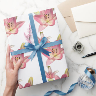 Tigglilja Blommigt Inpackningspapper Presentpapper