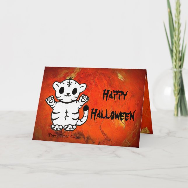 Tiggy-God Halloween Kort (Framsida)