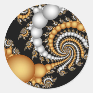 Tight Squeez-Fractal Art Runt Klistermärke