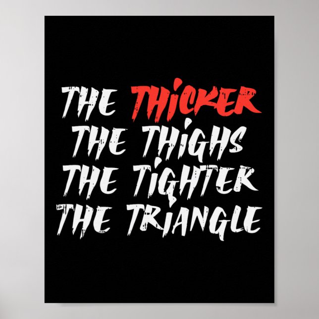 Tighter Tighter Triangle Bjj Jiu Jitsu Poster (Framsidan)