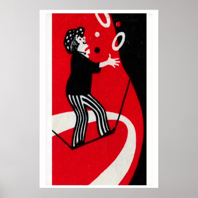 Tightrope Juggler - Matchbox Print - Aesthetic Poster (Framsidan)