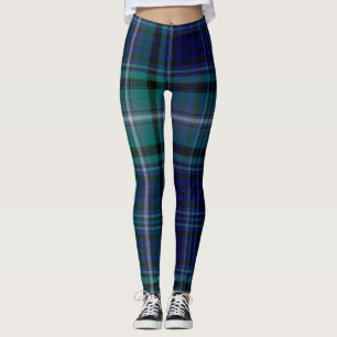 Tights - Blå och grön Tartan