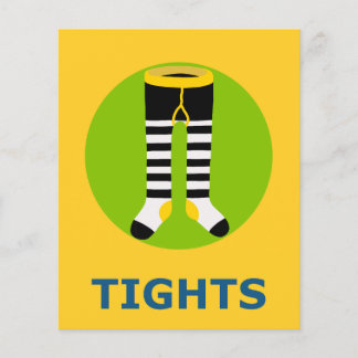 TIGHTS Flashcard for Initial T 1 Syllable Ord