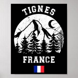 Tignes Frankrike Alpernas Ski Resort Alpine Skiing Poster