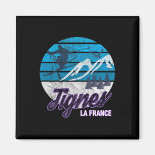Tignes Frankrike Fransk Alpernas Ski Resort Snowbo Magnet