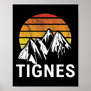 Tignes Frankrike Fransk Alpernas Ski Resort Snowbo Poster