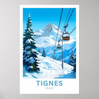 Tignes Frankrike Travel Skriv ut Poster
