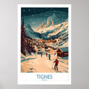 Tignes Väggkonst Skidposter 1