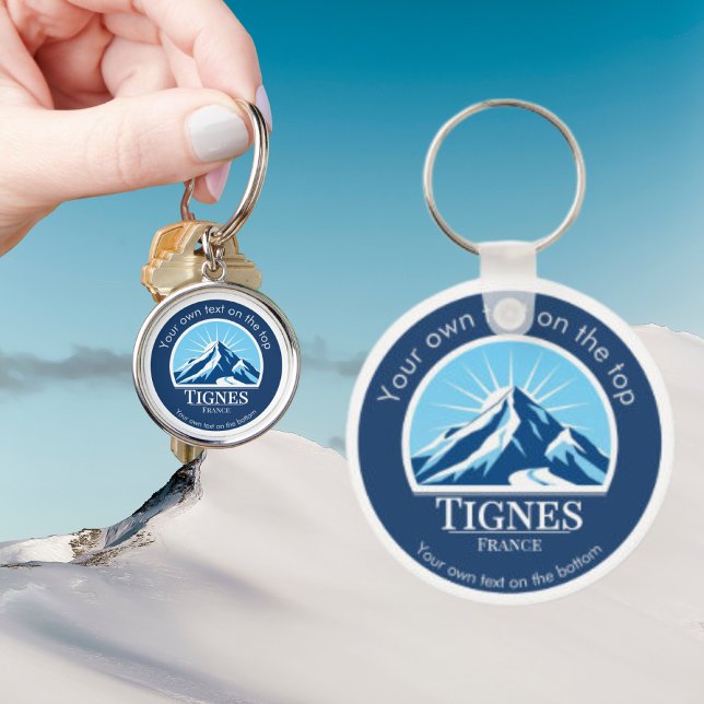 Tignes/Val d'Isère Frankrike Mountain Keychain Nyckelring (Skapare uppladdad)