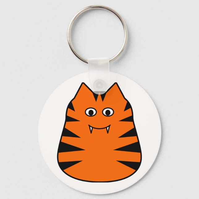 Tigr - Cute Tiger Nyckelring (Framsida)