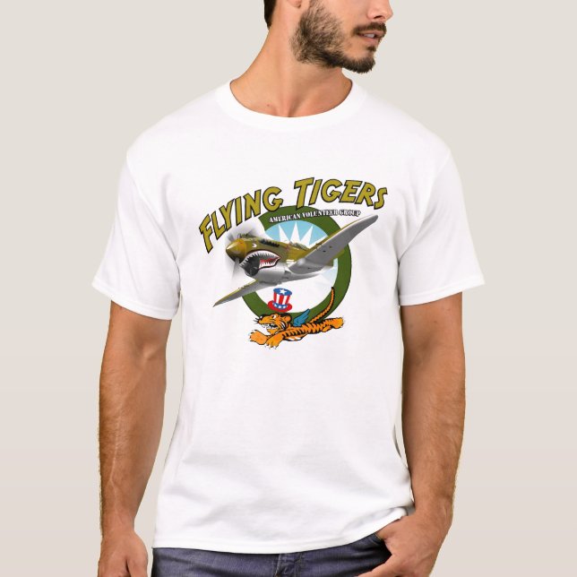 Tigrar för flyg P-40 T-shirt (Framsida)