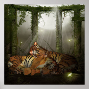 Tigrar i Ruindsen älskar jag dig, året av tigern Poster