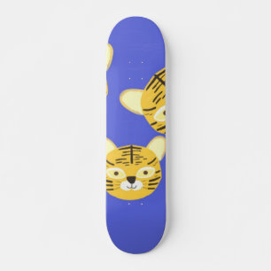 tigrar målning konst mini skateboard bräda 18,5 cm