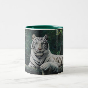 tigre blanco Två-Tonad mugg
