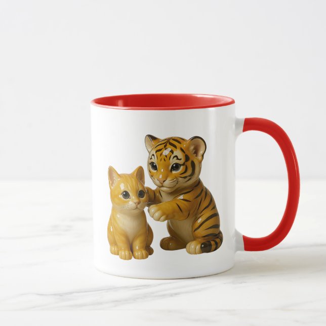 Tigre Chaton mignons Mugg (Höger)