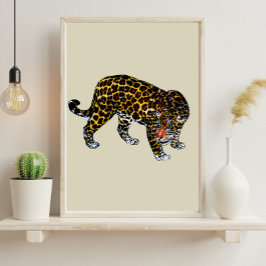Tigre Graffiti vilda djur Poster