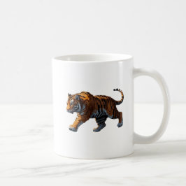 Tigre majestueux en pixel art. kaffemugg
