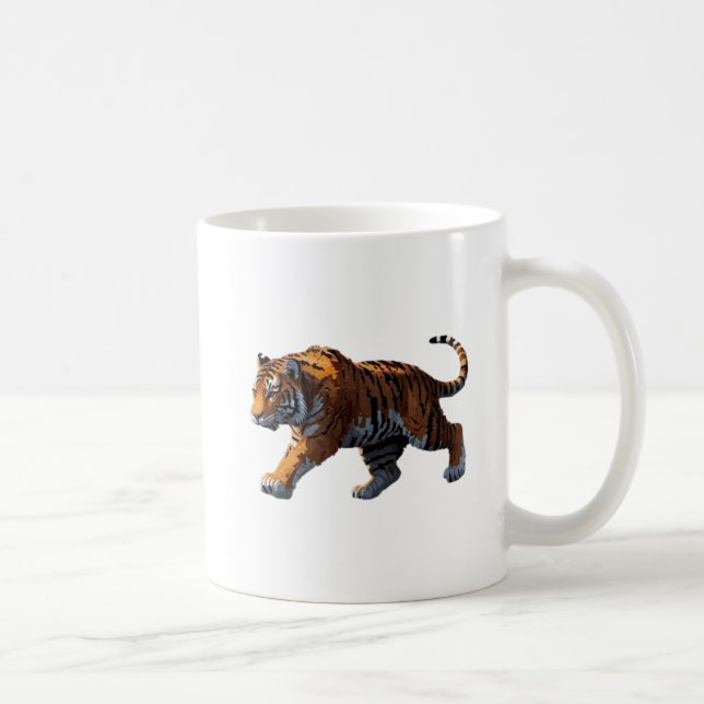 Tigre majestueux en pixel art. kaffemugg (Höger)