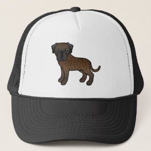 Tigrerad engelsk mastiff söt serietecknad hund keps