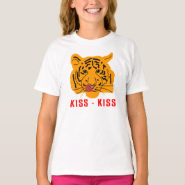 Tigress - Kiss - Kiss-Mörken Tee Shirt