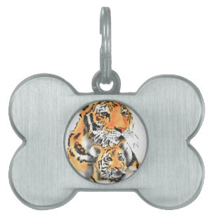 Tigress och Unge ID-bricka Husdjur