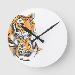 Tigress och Unge Rund Klocka