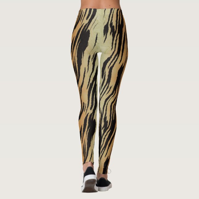Tigrestryckta yogabylxor leggings (Baksida)