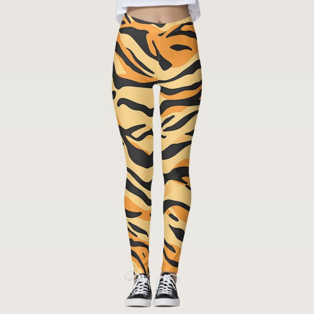 Tigriga ränder leggings (Framsida)