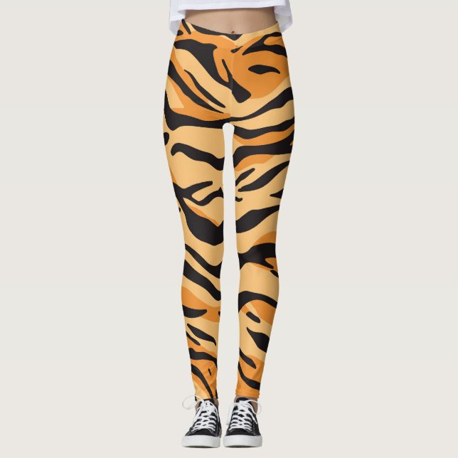 Tigriga ränder leggings (Framsida)