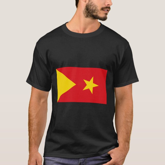 Tigry i mitt hjärttäcke insidan av me Tigry Flagga T Shirt (Framsida)