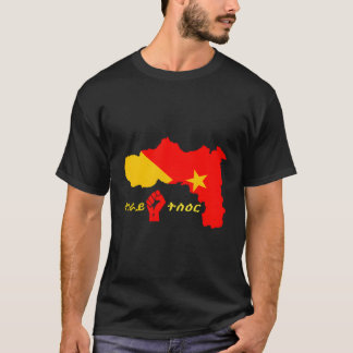 Tigry Karta Flagga Etiopien T Shirt