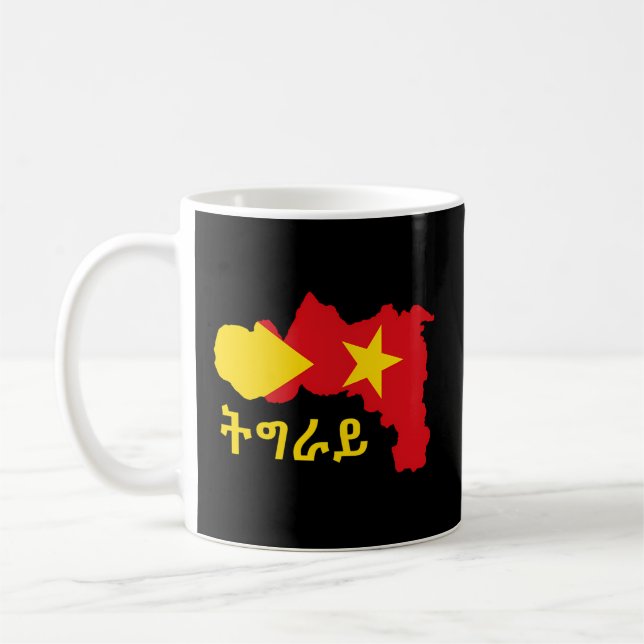 Tigry Region Karta Tigry Inside Me Tigry Flagga Kaffemugg (Vänster)
