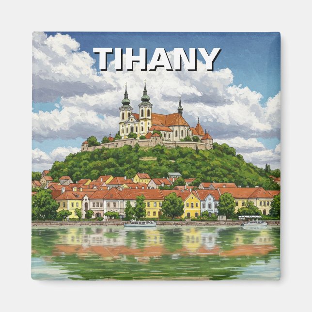 Tihany Hungary Travel Magnet (Framsidan)