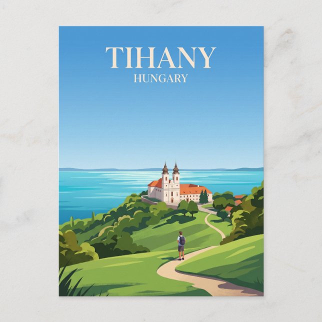 Tihany kloster Ungern Vykort (Framsida)