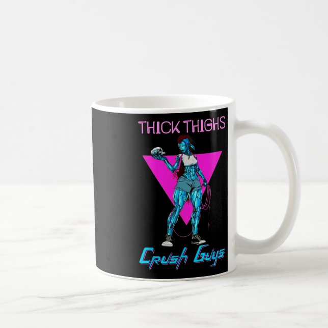Tiick Thighs Crush KillWeightlift Bodybuilding din Kaffemugg (Höger)