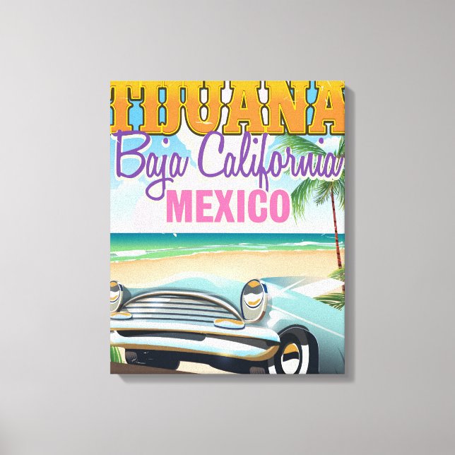 Tijuana Baja California Mexico resemapposters Canvastryck (Framsida)