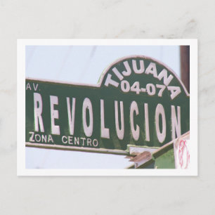 Tijuana Gatuskylt Vykort