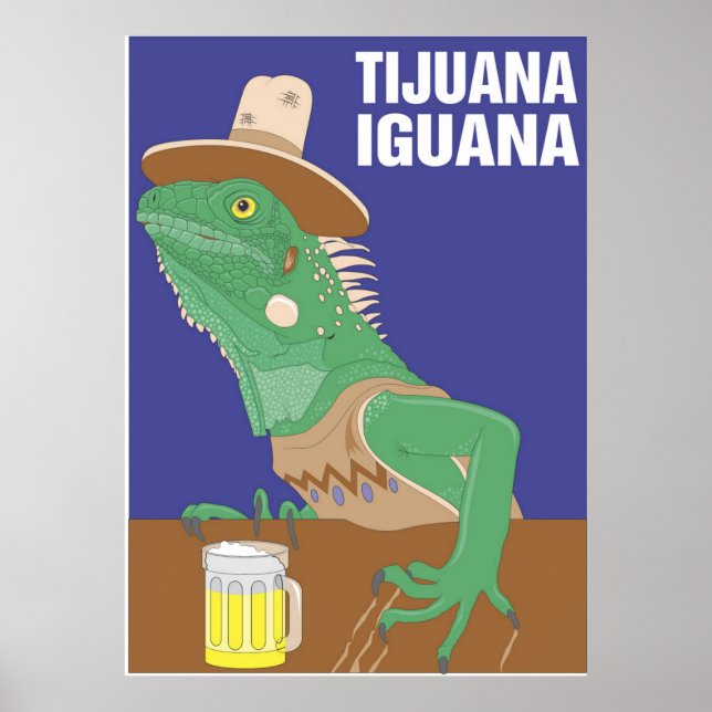 Tijuana Iguana Poster Skriv ut (Framsidan)