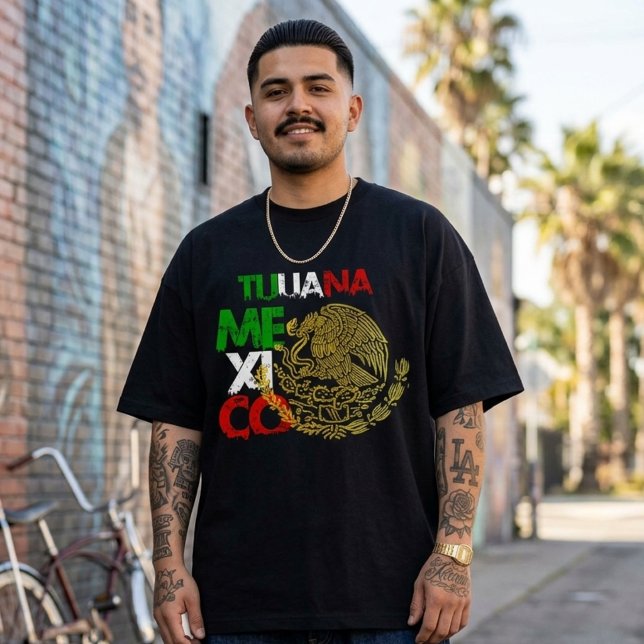 Tijuana Mexiko Flagga  T Shirt (Tijuana Mexico Flag T-Shirt)