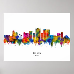 Tijuana Mexiko Skyline Poster