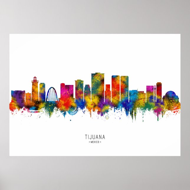 Tijuana Mexiko Skyline Poster (Framsidan)