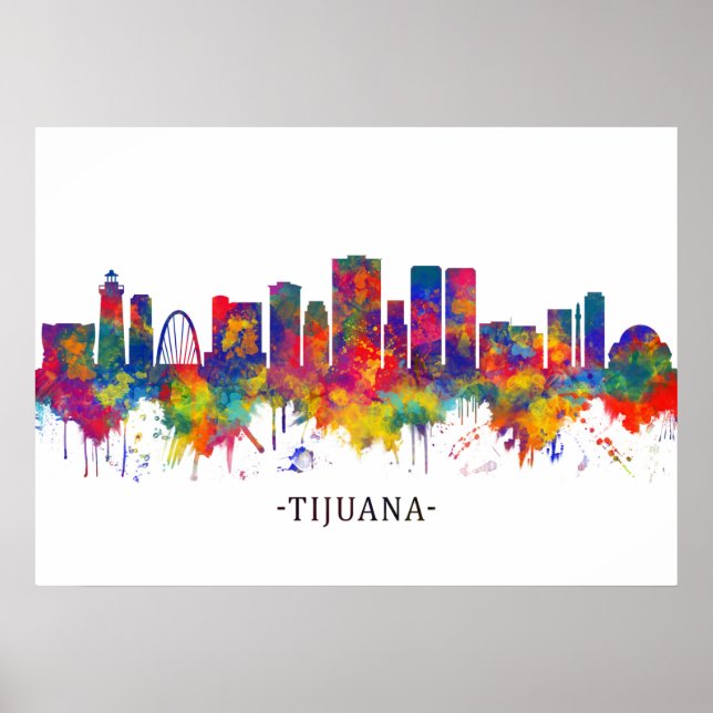Tijuana Mexiko Skyline Poster (Framsidan)