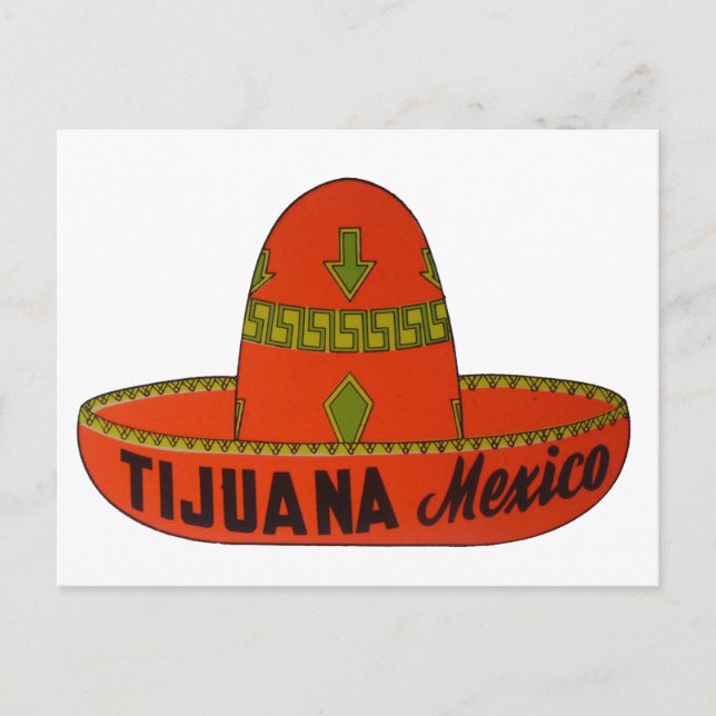 Tijuana Travel Sticker Vykort (Framsida)