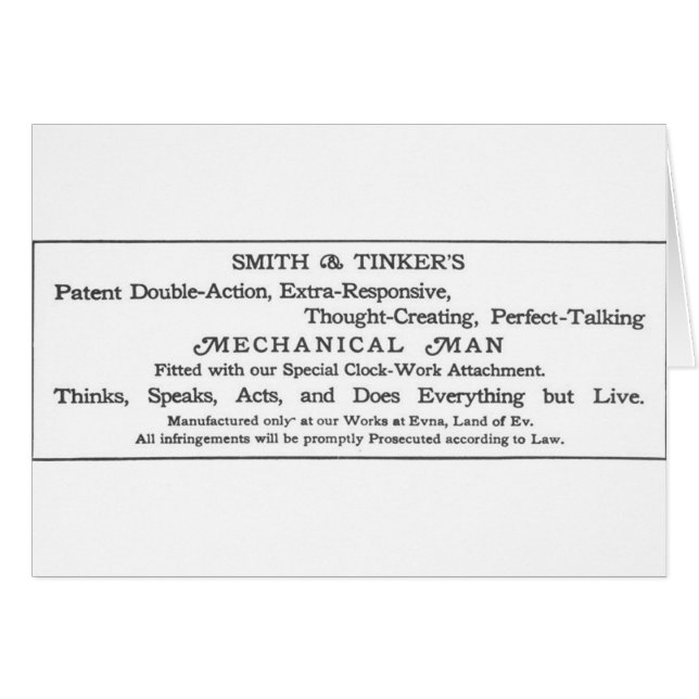 Tik-Tok anvisningskort Hälsningskort (Framsidan Horizontal)