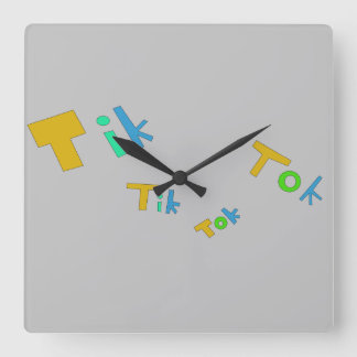 Tik Tok Fyrkantig Klocka