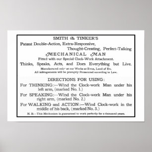 Tik-Tok-instruktionskort Poster