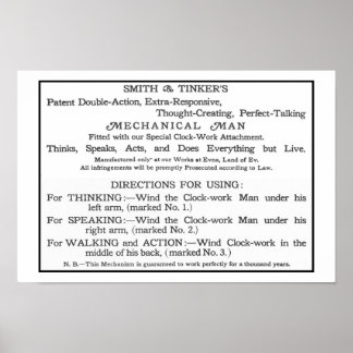 Tik-Tok-instruktionskort Poster