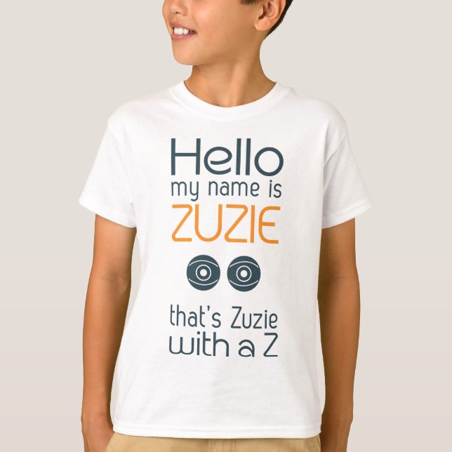 Tik Tok trend: Hej mitt namn är Zuzie T Shirt (Framsida)