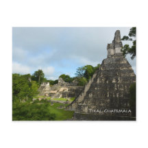 Tikal Guatemala Maya Temple View vycard