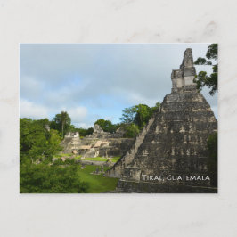 Tikal Guatemala Maya Temple View vycard Vykort